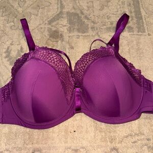 Adore me Elegant Purple Lace Women's Bra underwire Sz 42C